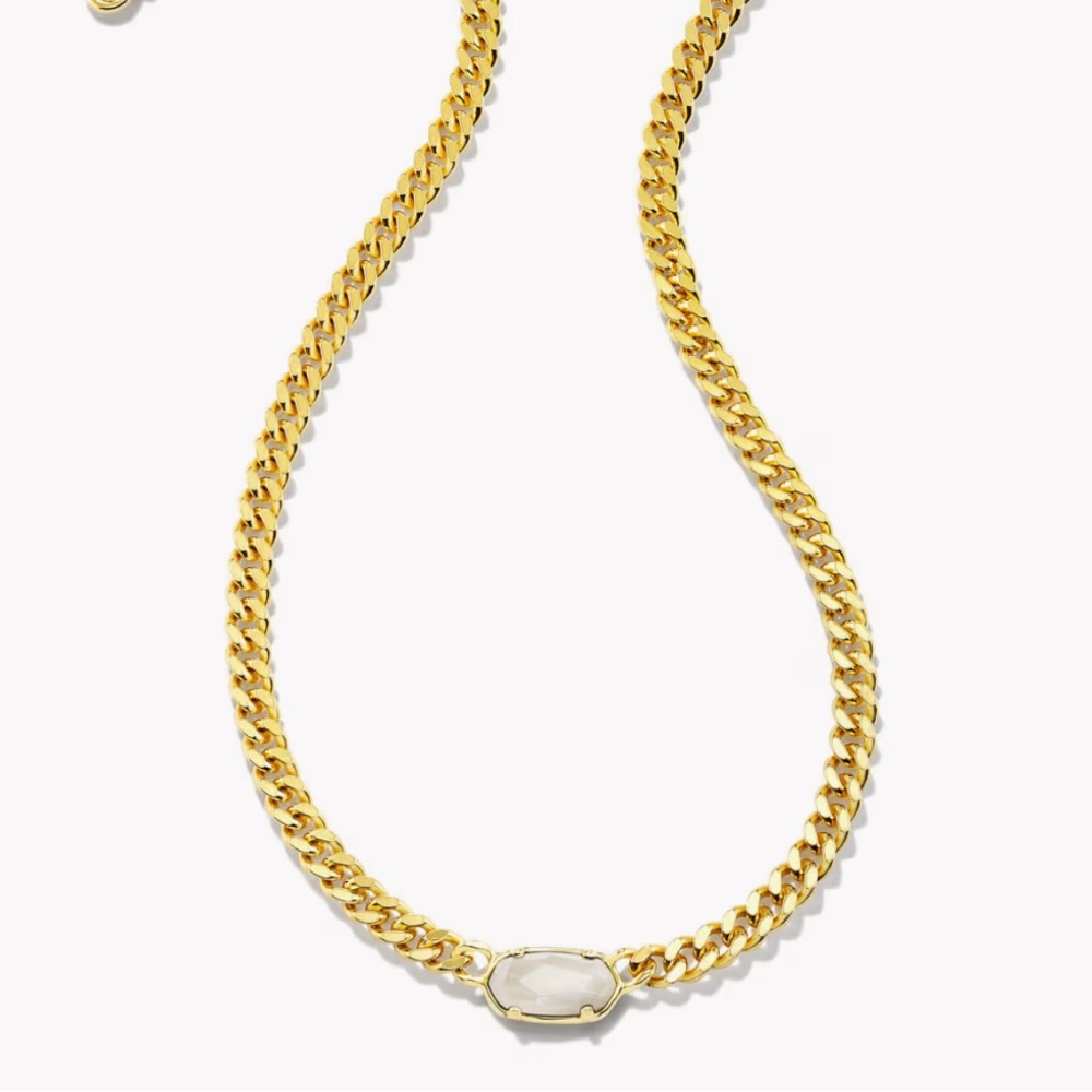 Kendra Scott Fern 18K gold Moonstone cub chain